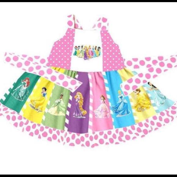 🌸HP🌸Adorable Disney Princess Rainbow twirl dress - Picture 8 of 9